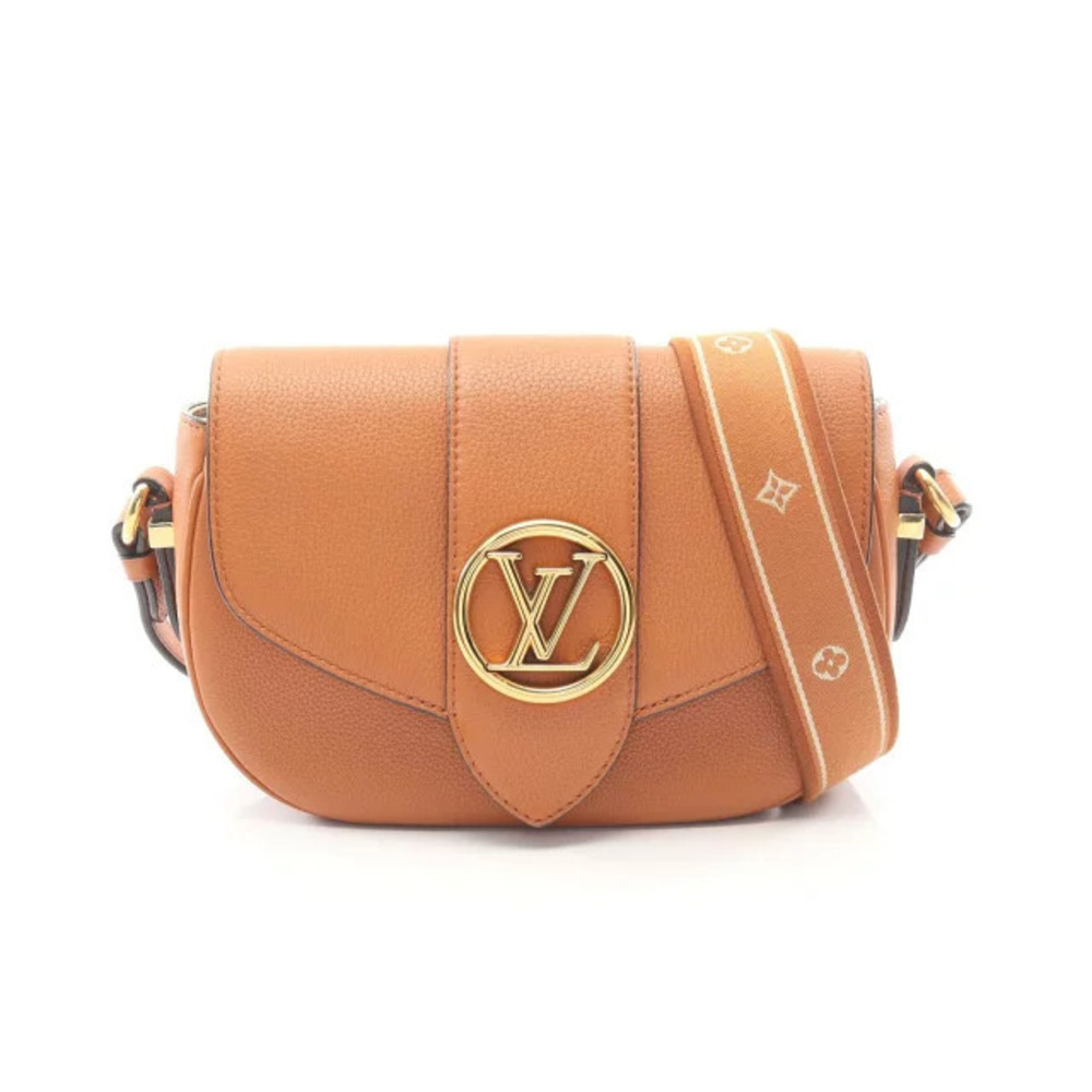 Louis Vuitton Pont Neuf Soft Shoulder Bag Leather Brown